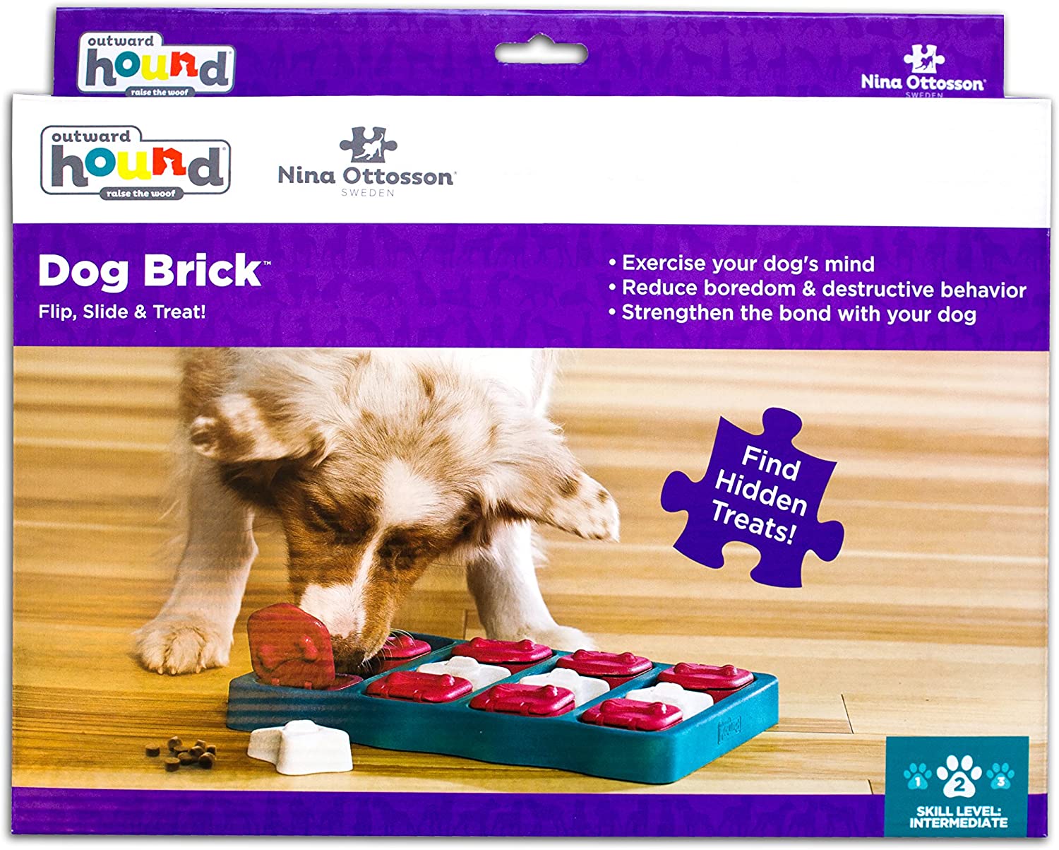 Outward Hound Nina Ottosson Treat Maze Interactive Treat Puzzle Dog Toy,  Intermediate