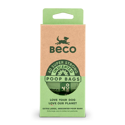 BECO - Bolsas para caca de perro sin perfume, ecológicas 60ct