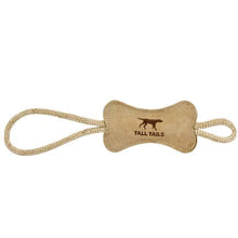 Load image into Gallery viewer, Tall Tails Natural Leather Bone Tug Toy, 12&quot;
