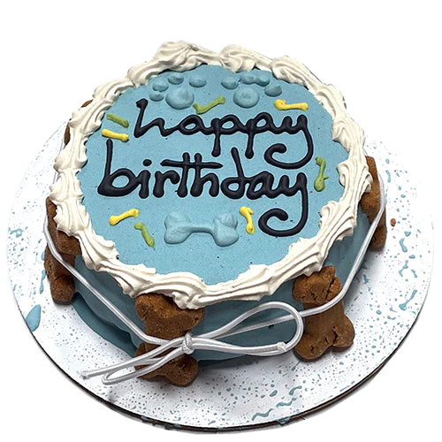 pastel de cumpleaños azul
