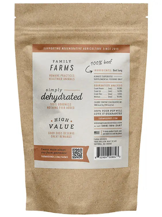 Farm Hounds Beef Lung 2oz