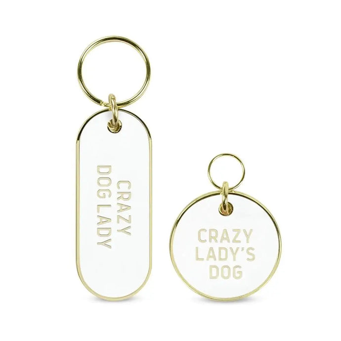 Crazy Dog Lady / Crazy Lady's Dog - Keychain Set