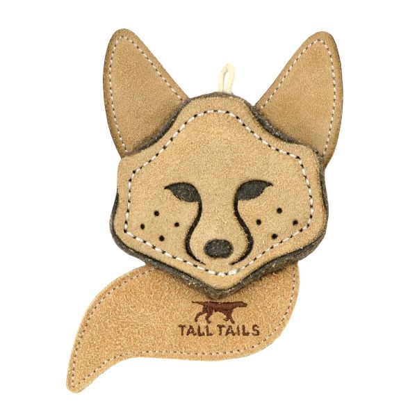 Tall Tails Natural Leather Fox Toy, 4"