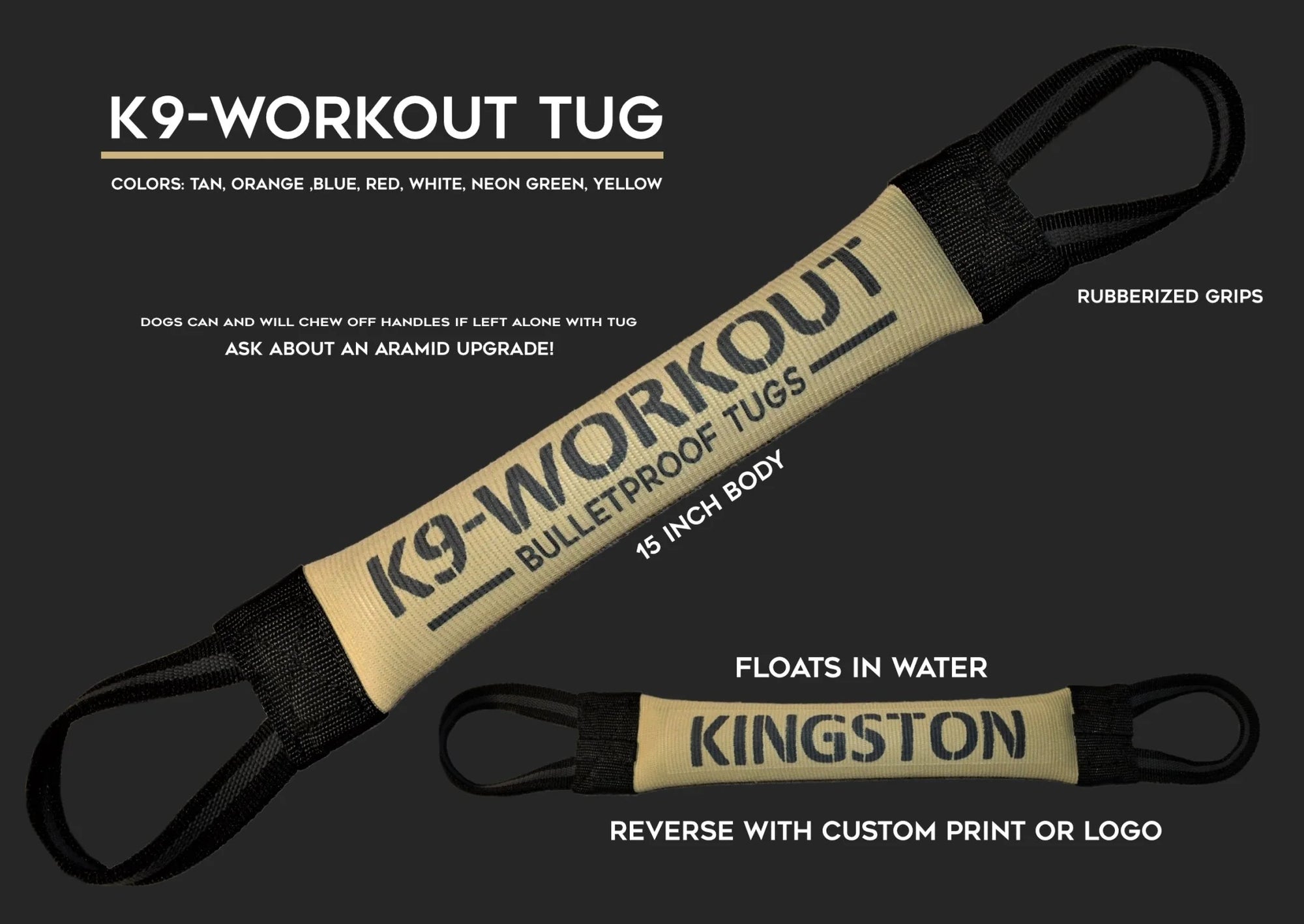 Training Tugs K9 Workout Tug Fire Hose Training Tug 15"