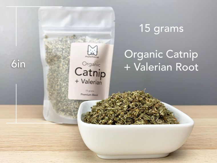 Organic Catnip + Valerian Root Blend USA Grown - (15g)