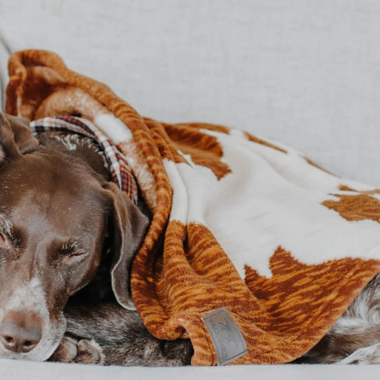 Tall Tails Cowhide Print Blanket